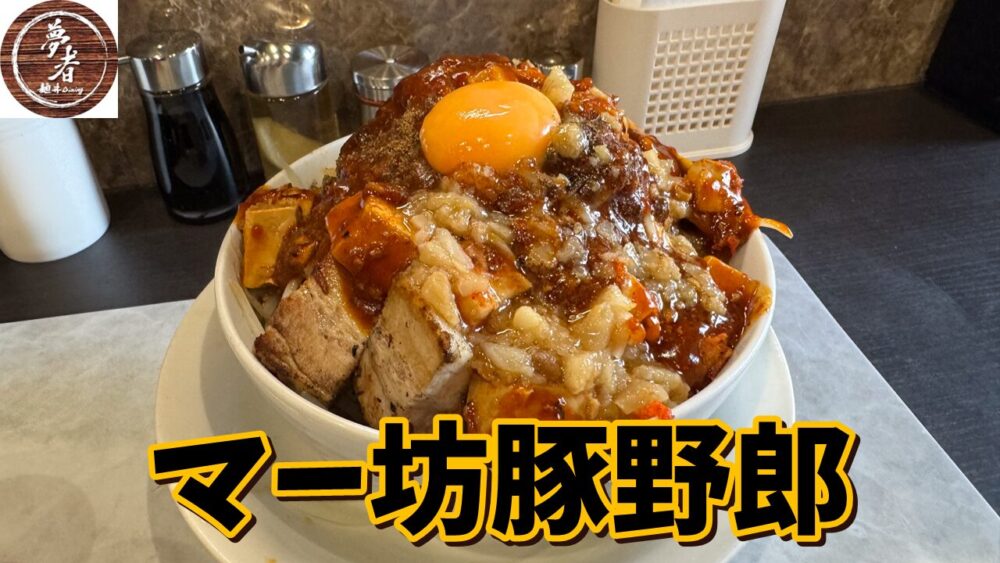 麺.丼Dining 夢者のマー坊豚野郎（ヤサイ大背脂大ニンニク小）+大盛のサムネイル